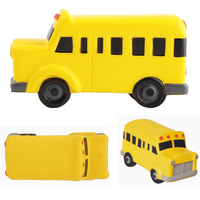 Jouet anti-stress en mousse PU personnalisé en forme de bus scolaire avec logo pour la rentrée scolaire et les cadeaux promotionnels