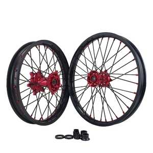 Juego Completo de Ruedas de Aleación de Aluminio CNC, Llanta Delantera y Trasera para <span class=keywords><strong>Honda</strong></span> CRF250R CRF450R Motocross Dirt Bike Enduro <span class=keywords><strong>Supermoto</strong></span> Todoterreno - Product Image 4