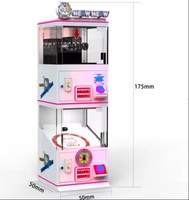 Machine à cadeaux de boutique à pièces de monnaie de haute qualité, personnalisée, avec un chat de dessin animé amusant, LFD033, blanche, à vendre