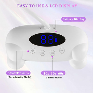 เครื่องอบเล็บ UV LED แบบพกพา สำหรับตั้งโต๊ะ แสงเจล 365nm 405nm ปรับความยาวคลื่นได้ คอห่านปรับได้ สำหรับร้านทำเล็บและใช้ในบ้าน - Product Image 4