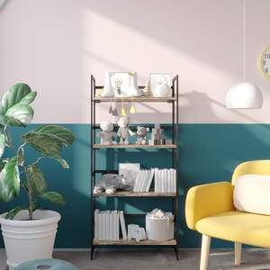 Estantería plegable sin montaje al por mayor, 4 niveles, soporte de planta multifuncional Vintage, estantería de almacenamiento, estantería de almacenamiento - Product Image 2