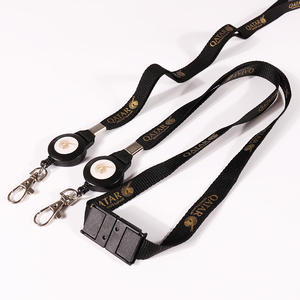 สายคล้องสำหรับต่อพิมพ์โลโก้สีทองตัวยึดป้ายสายคล้องออกแบบได้ตามต้องการ - Product Image 1