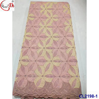 KC120 2024 Nouveauté Tissu Dentelle Voile Broderie Nigériane Lafaya 100 % Coton Style Dubaï Matériau de Vêtement de Fête Mariage Garçons Filles