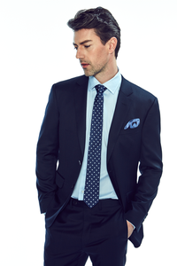 Marchi firmati di lusso di buona qualità in lana <span class=keywords><strong>blu</strong></span> <span class=keywords><strong>Navy</strong></span> <span class=keywords><strong>abito</strong></span> formale da lavoro 2 pezzi Pant Coat Set abiti Slim per <span class=keywords><strong>uomo</strong></span> - Product Image 3