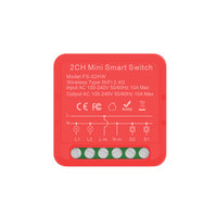 Interruptor de Luz Inteligente Personalizado con Logotipo en Negro, Azul y Rojo, Interruptor Inteligente de 16A con Temporizador, Control Remoto por Aplicación WiFi, Compatible con Alexa y Google Home