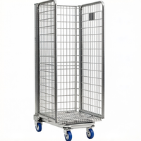 Carro de Almacenamiento Plegable Industrial TER, Construcción de Acero Suave, Capacidad de 500 kg, Galvanizado en Caliente, para Clasificación de Productos en Fábricas y Comercio Electrónico