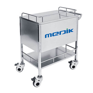 अस्पताल चिकित्सा मोबाइल स्टेनलेस स्टील ड्रेसिंग और चिकित्सा वितरण ट्रॉली गाड़ी 3 दराज के साथ - Product Image 3