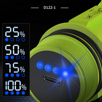 Senter menyelam tali pergelangan tangan 60M bawah air IP68 tahan air 3000 lumen Scuba 2 * XHP50 senter LED memancing lampu Selam