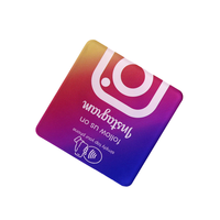 Cartes RFID en acrylique, plaques NFC 60MM, autocollants acryliques étanches avec puce, cartes de revue RFID, cartes NFC