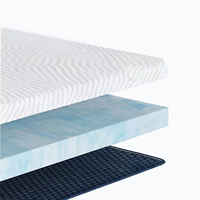Surmatelas en Mousse à Mémoire de Forme Originale de Taille Personnalisée par le Fabricant avec Tissu Rafraîchissant Tencel Antidérapant pour Hôtels