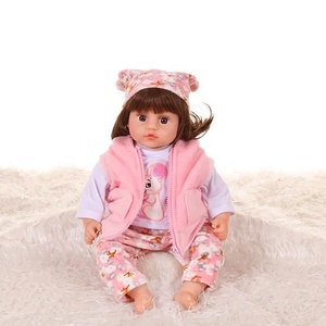 Vente en gros 45cm fonctions musique parler poupées fille décorative poupée enfant jouet en peluche populaire silicone poupée bébé <span class=keywords><strong>Reborn</strong></span> pour filles enfants - Product Image 4