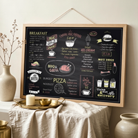 Tableau noir magnétique personnalisé en bois non poreux pour affichage de menus de restaurant et café – Édition Spéciale Festival de l'Approvisionnement de Septembre