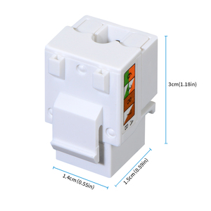 โมดูลเชื่อมต่อเครือข่าย Cat6 แบบเจาะรู 90 องศา พอร์ต <span class=keywords><strong>RJ45</strong></span> สำหรับงานเดินสาย LAN ในบ้านและสำนักงาน - Product Image 5