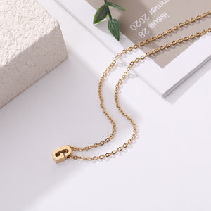 Collier ras du cou tendance de luxe personnalisé de JewelryFactory, plaqué or, cadeau de fête pour femmes - Product Image 2