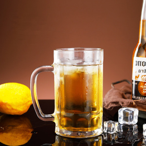 Grande chope à bière en verre de 26 oz pouvant être congelée avec poignée - Product Image 2