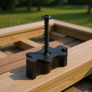 Fixations pour lames de terrasse composite, clips en T, espaces de 0,26 pouce, métal noir, entièrement filetées, à entraînement étoilé, universelles pour usage extérieur - Product Image 2