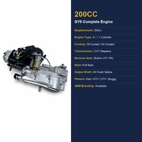 Nouveau Moteur GY6 200cc Refroidi par Eau avec CDI, Engrenage Inverse Intégré, Une Vitesse Avant, Une Vitesse Arrière, Démarrage Manuel pour Buggy, VTT, UTV - Direct Usine