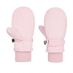 Gants de ski roses pour enfants, mitaines imperméables, antidérapantes, réglables, pour snowboard, sports de plein air, équipement de protection des mains chauds - Product Image 4