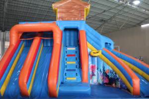 Toboggan aquatique gonflable le plus populaire, château gonflable avec toboggan aquatique pour enfants, toboggan aquatique gonflable à vendre - Product Image 4