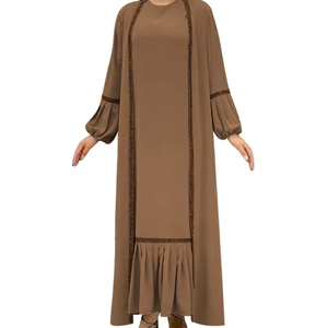Abaya Sequined Women Muslim <b>Dress</b> Femmes Robe Musulmane Islamic Clothing Kimono Abaya Designs - Product Image 6