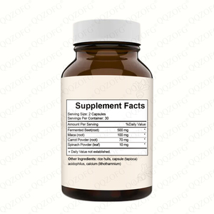 Nhãn hiệu riêng lên men củ cải viên nang với Maca cà rốt rau bina bột thúc đẩy sự trao đổi chất 60 đếm - Product Image 2