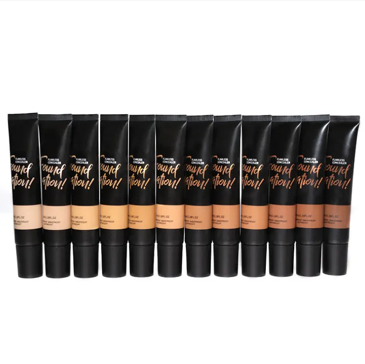 Wholesale Long Lasting Waterproof Cream Foundation Of Full Coverage Light Texture Liquid Concealer 50 color foundation