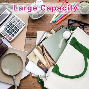 New Arrival Luxury Beach <b>Bag</b> Heavy Duty Laminated Solid <b>Canvas</b> Tote <b>Bag</b> with Shoulder Strap and Handle - Product Image 5