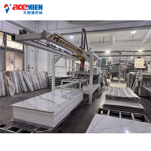 Acemien không thấm nước UV bảng đá cẩm thạch màu <span class=keywords><strong>PVC</strong></span> tấm làm thiết bị nhựa trang trí Nội Thất Tường Bảng điều khiển sản xuất máy - Product Image 1