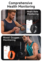 Bracelet intelligent sans écran ODM, moniteur de fréquence cardiaque et de tension artérielle 24h/24, rapport de santé IA pour la course à pied, tracker d'activité KR96pro