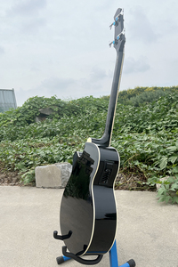 सस्ती कीमत ग्लॉस एयर्सी फैक्टरी कीमत ब्लैक कॉलर कटवे 4 स्ट्रिंग इलेक्ट्रिक ध्वनिक बास गिटार - Product Image 6