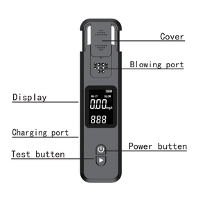 Testeur d'alcoolémie numérique portable haute précision à soufflerie d'air pour la sécurité des conducteurs automobile - Product Image 4