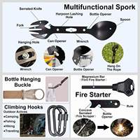 Kits de survie en plein air 18 en 1, équipement et outils tactiques de survie pour le camping, la randonnée, la chasse, l'aventure en plein air