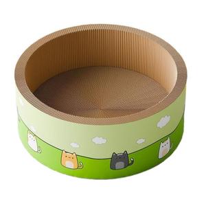 Arbre à chat avec griffoir intégré en carton ondulé, résistant à l'usure, non-déchirable, pour le tranchage des griffes, conception nid - Product Image 2