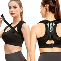 Ceinture de soutien ergonomique pour soulager les douleurs dorsales, adaptée aux peaux sensibles, pour le bureau, les étudiants, correcteur de posture corporelle réglable