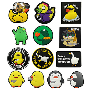 Parche de PVC con diseño de pato, ganso y rana, con temática de violencia y paz, con gancho y bucle, para mochila, chaleco, sombrero y ropa de moda urbana - Product Image 5