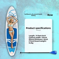 Planche à pagaie gonflable en PVC SUP, planche de ski nautique, planche à roulettes aquatiques, couleur classique, ensemble complet d'accessoires, adulte