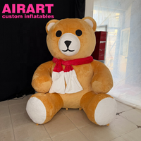 Ours en peluche gonflable brun de 2 mètres pour la décoration d'événements