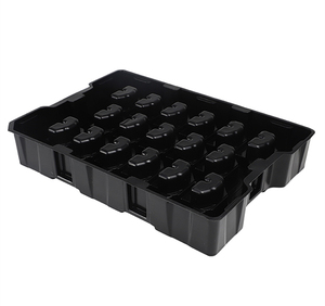 Wholesale Custom black plastic ESD antistatic electronics Tray plastic esd trays blister packaging for PCB