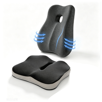 Ensemble de sièges ergonomiques personnalisables en mousse à mémoire de forme, respirants, amovibles et lavables, avec soutien lombaire pour fessiers, pour voiture et bureau
