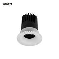 Plafonnier encastré réglable 10W 20W 28W COB sans cadre CCT changeable, downlight LED encastré sans bordure