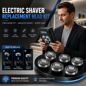 Electric Shaver Outer Foil and Inner Cutter Replacement Set Durable Stainless Steel <b>Razor</b> Components - Product Image 1
