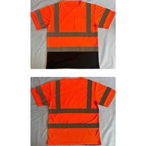 Chemise de sécurité haute visibilité à séchage rapide et anti-humidité, t-shirt de travail réfléchissant pour travaux industriels CE EN ISO 20471 - Product Image 4