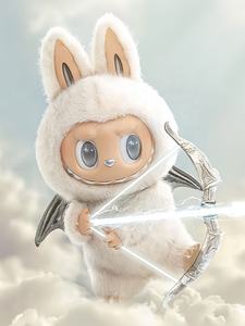 Muñeco de Vinilo Original y Auténtico de Pop Mart, the Monsters Lovely ZIMOMO ANGEL in CLOUDS, Figura de Peluche de 58 cm - Product Image 3