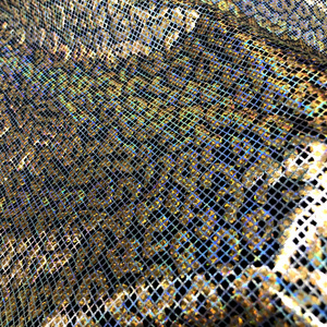 Filet tricoté extensible dans les 4 sens respirant en spandex imprimé léopard motifs métalliques pour vêtements de sport tissu polyester brillant pour un usage actif - Product Image 3