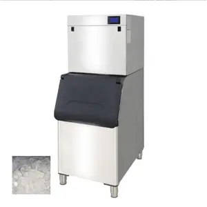 Summer Hot Sale Ice Cube Machine Ice Volume 130KG Stainless Steel Body High Production Ice Cube Maker Commercial