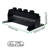 Igreslite Lanceur de Confettis Électrique à 4 Têtes DMX512 avec Télécommande pour Mariage, Fête, DJ, Révélation du Sexe et Événements