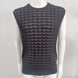 Canotta Estiva Senza Maniche per <span class=keywords><strong>Uomo</strong></span>, Design alla <span class=keywords><strong>Moda</strong></span>, Maglietta Trasparente in Maglia - Product Image 4