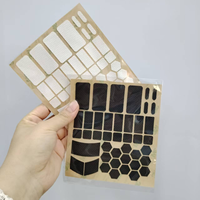 Bande adhésive tactique pré-découpée en hexagones texturés, autocollants antidérapants, grip hexagonal, adhésif antidérapant pour souris et téléphones