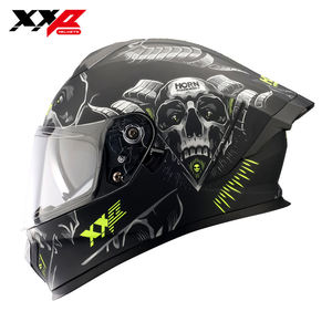 Casque de moto intégral ABS à libération rapide, double visière, XXP DRAKEN S HORN, course de motocross, NEUF, DOT, garantie de 6 mois - Product Image 1