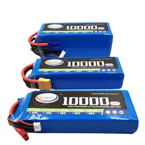 Batteria Lipo 22.2v 10000maH 25C all'ingrosso per droni RC auto Boat Quodcoppter pezzo di ricambio 6s 10000mah 22.2v batteria ricaricabile